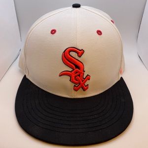 47 Brand Chicago White Sox MLB White Snapback Hat Cap Under Bill Spell-Out